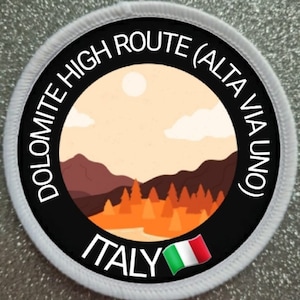 3 inch Dolomite High Route Italy  patch badge
