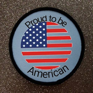 3 inch Proud to be American patch badge