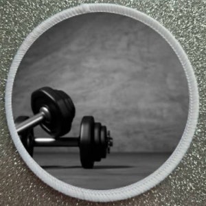 Insignia del parche Free Weights de 3 pulgadas