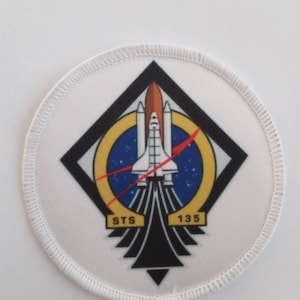 3 inch NASA Approved Patch Space Shuttle Mission STS 135 Space Travel (Badge)  Rare