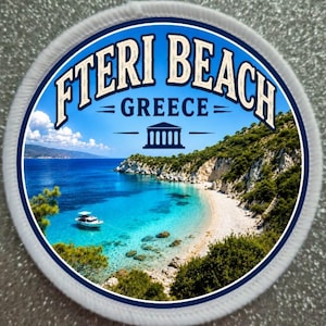 3 Inch Fteri Beach Greece patch badge
