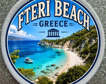 3 Inch Fteri Beach Greece patch badge