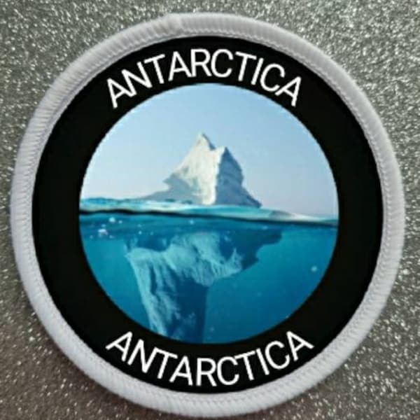 Insignia de parche de sublimación de la Antártida de 3 pulgadas.