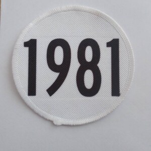1981 Year 3 inch Patch Badge
