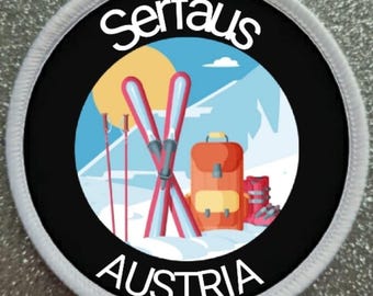 Parche con insignia de 3 pulgadas de la estación de esquí Serfaus Austria