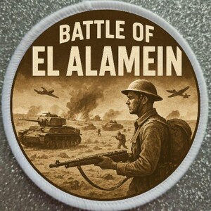 Parche de 3 pulgadas de la Batalla de Al Alamein de la Segunda Guerra Mundial