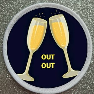 3 Inch Out Out sublimation patch badge.