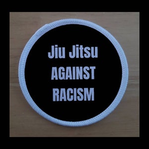 Jiu Jitsu mot rasism antirasism 7,5 cm tygmärke