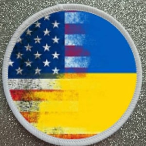 3 inch USA Ukraine Ukrainian Solidarity Patch Badge