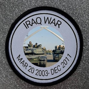 3 Inch Irak Oorlog Patch Badge - Made in the UK