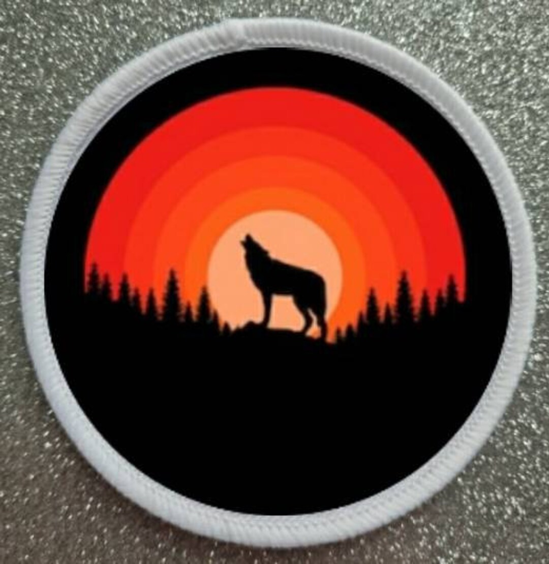 3 Inch Lone Wolf Sublimation Patch Badge - Etsy