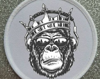 3 inch Gorilla Tattoo Art Style patch badge