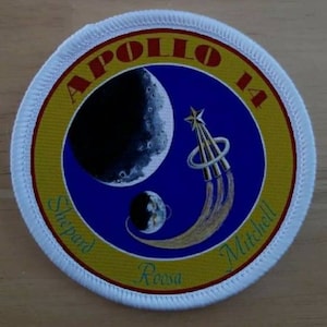 3 inch Apollo 14 Lunar Mission Iron of Naai op Patch Badge