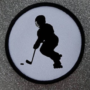 3 Inch Roller Hockey Iron Or Sew on Sublimation Patch Badge