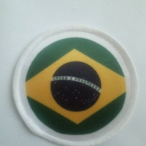 Circle Flag of Brazil 3 Inch Patch Badge