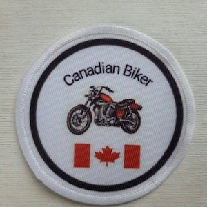 Canadian Biker 3 Inch Patch Badge