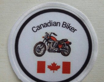 Canadian Biker 3 Inch Patch Badge