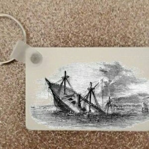 2.5&quot; Shipwreck Key Ring Keyring Keychain