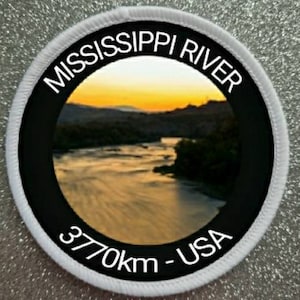 3-tums sublimeringsmärke för Mississippifloden i Amerika.