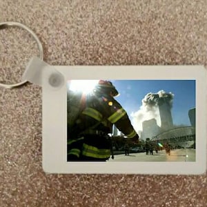 2.5 Inch Hero's of 9 11 Firemen of New York Key Ring Keyring Keychain