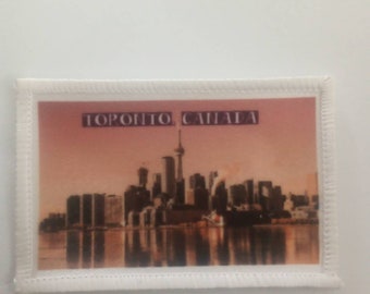 3 Inch Toronto Canada Beautiful Sunset Skyline Patch Badge