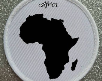 3" Africa sublimation patch badge.