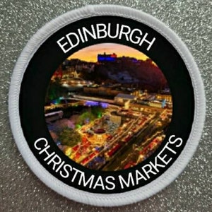 3 inch Edinburgh Scotland Christmas Markets patch badge