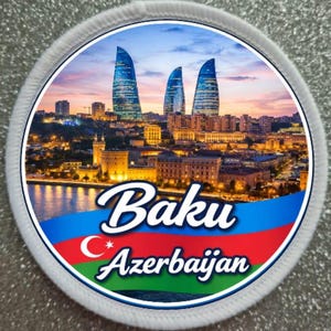 3 Inch Baku Azerbaijan  patch badge
