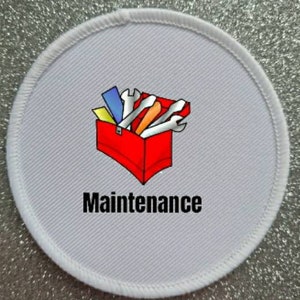 3 Inch Maintenance Tool Box sublimation patch badge.