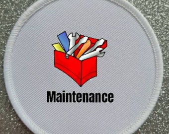 3 Zoll Maintenance Tool Box Sublimation Patch Anstecker.