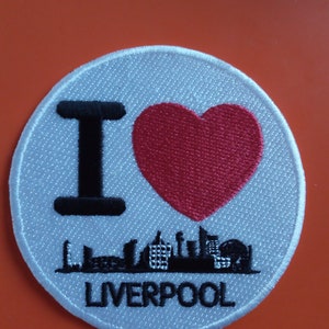 Ik hou van Liverpool 8 cm patch-badge