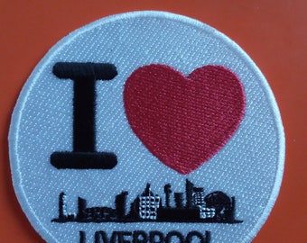 I love Liverpool 8cm Patch Badge