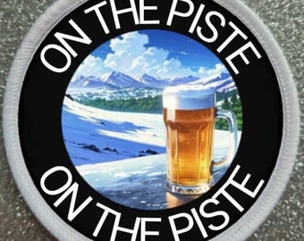 Parche con insignia de 3 pulgadas de la estación de esquí On The Piste Ski