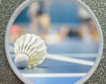Badge de patch de sublimation Badminton Sport de 3 pouces.