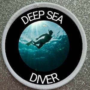 3 Inch Deep Sea Diver sublimation patch badge.