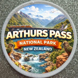 3 Inch Arthur's Pass National Park New Zealand patch badge