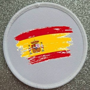 Parche bandera España trazo blanco 6 cm