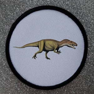 3 Inch Allosaurus Dinosaur Iron Or Sew on Sublimation Patch Badge
