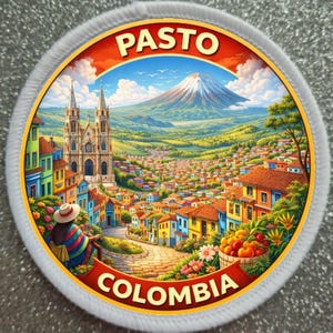 Distintivo toppa Pasto Colombia Sud America da 3 pollici