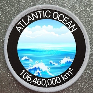 Badge de patch de 3 pouces de l’océan Atlantique