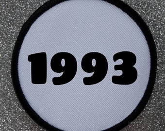 3 Inch Year 1993 Iron Or Sew on Sublimation Patch Badge
