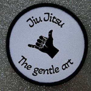 7 inch Large Jiu Jitsu Bjj The Gentle Art Patch Badge