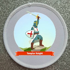 3 inch Templar Knight patch badge
