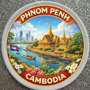 3 Inch Phnom Penh Cambodia Patch Badge