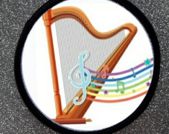 3 pollici Harp Musical Instrument Patch Badge