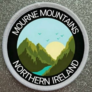 3 inch Mourne Mountains Northern Ireland patch badge