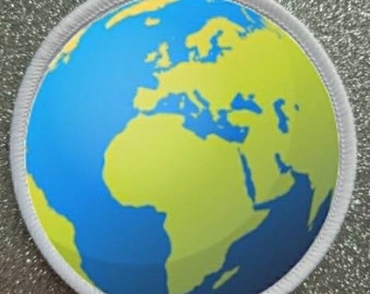 Badge de patch Globe de 3 pouces
