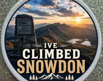 Odznaka „Wspiąłem się na Snowdon” o wysokości 3 cali w Walii