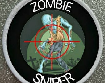 3-calowa naszywka Zombie Sniper