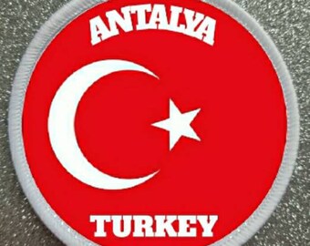3 インチ アンタルヤ トルコ昇華パッチ バッジ。